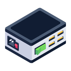 
Isometric design of server rack icon
