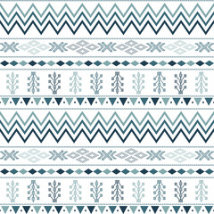 seamless pattern with motif Aztec tribal geometric shapes