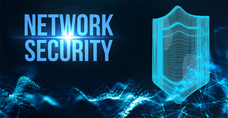 Internet, business, Technology and network concept.select the icon security on the virtual display.