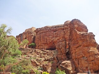 Fototapeta na wymiar The Rock-Cut Cave Temples Of Badami , Mystery of Karnataka,India