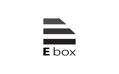 Fototapeta na wymiar Initial Letter E Logo, monogram style e box three strip, design vector icon illustration.