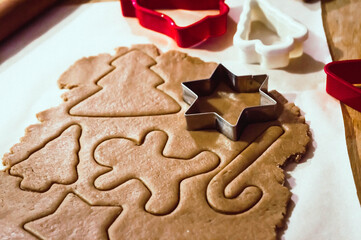 Christmas Gingerbread cookie with decoration