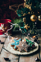 Christmas Gingerbread cookie with decoration