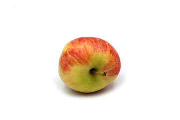 one ripe apple on a white background