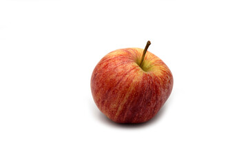 one ripe apple on a white background