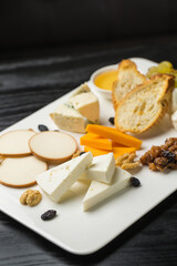 Cheese plate in a restaurant