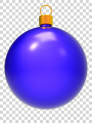 3d blue christmas ball png