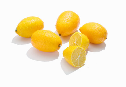 Limequats, whole and halved