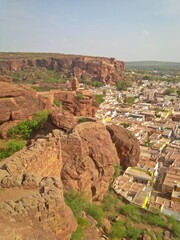 Obraz premium The Rock-Cut Cave Temples Of Badami , Mystery of Karnataka,India