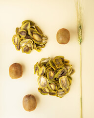 Slices of fruit and vegetable. Healthy food concept