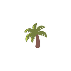 Palm tree vector isolated icon illustration. Palm tree icon