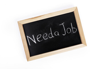 Small blackboard with text 