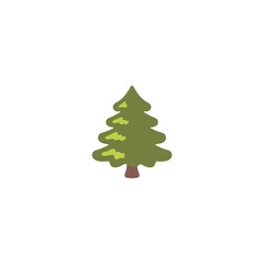 Evergreen tree vector isolated icon illustration. Evergreen tree icon