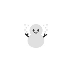 Snowman vector isolated icon illustration. Snowman icon