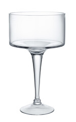 Empty glass storage container isolated on white background