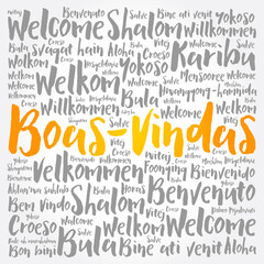 Boas-Vindas (Welcome in Brazilian Portuguese) word cloud