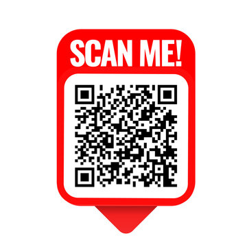 Scan me icon. Symbol or emblem. vector illustration
