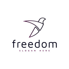Bird logo design, Creative Modern Minimal Bird Logo