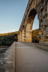 Pont du Gard France bridge, roman empire aqueduct, world heritage site