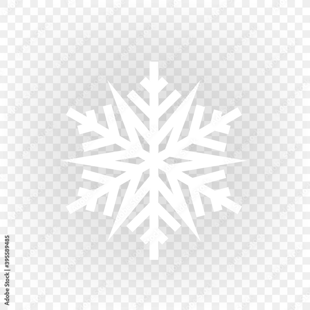 Poster Snowflake on transparent background