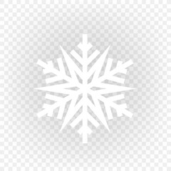 Snowflake on transparent background