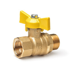 Golden butterfly handle  gas ball valve
