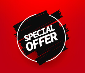 Black friday special offer vector banner