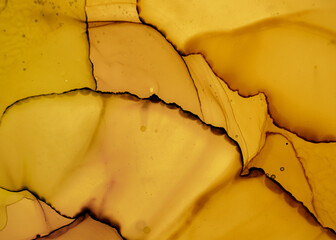 Black and Yellow Abstract Marble Backdrop. Color 