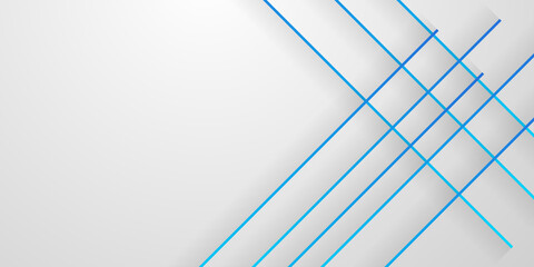 Blue white abstract background with blue lines