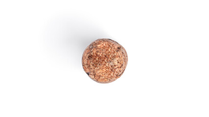 Champagne cork on a white background. High quality photo