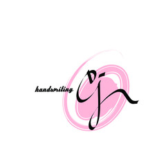 ej Initial logo handwriting template vecto