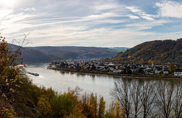 Walk around Marksburg in Brauchbach near Koblenz, Germany