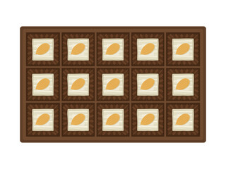 箱に入ったホワイトチョコレートスイーツのイラスト