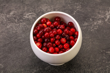 Sweet and tasty cranberry in the bowl