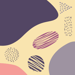 Hand drawn abstract memphis pattern texture with handmade elements, different decors. Texture can be used for wallpapers, prints, websites. white background EPS Vector