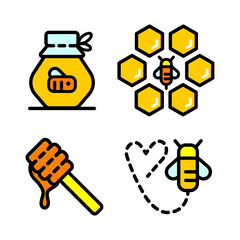 honey outline icons