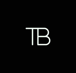 Letter TB alphabet logo design vector. The initials of the letter T and B logo design in a minimal style are suitable for an abbreviated name logo.