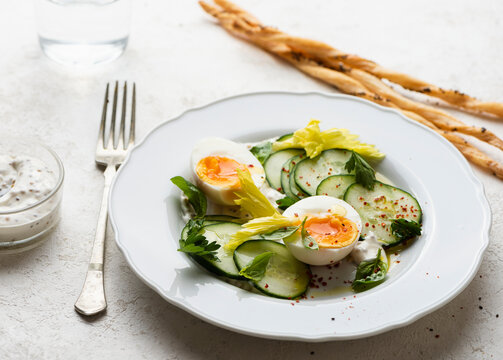 Egg and cucumber salad