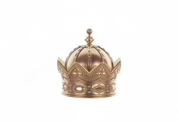 golden business crown isolated on white background