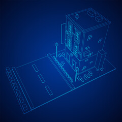 City building real estate concept.