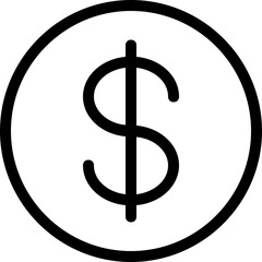 
Dollar Vector Line Icon
