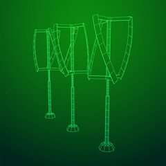 Darrieus wind turbine. Windmill generator