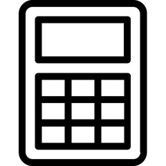 
Calculator Vector Line Icon
