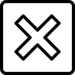 
Cross Vector Line Icon
