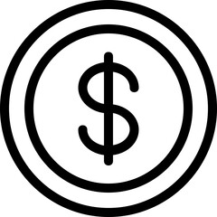 
Dollar Vector Line Icon
