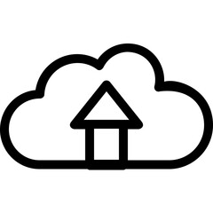 
Cloud Upload Vector Line Icon
