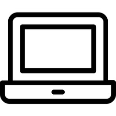 
Laptop Vector Line Icon
