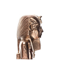 Fototapeta premium golden Sphinx statue isolated on white background