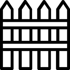 
Fence Vector Line Icon
