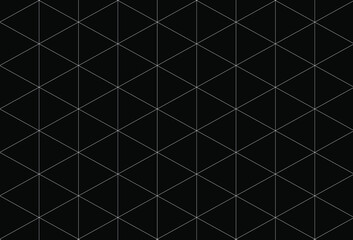 Modern black background with white lines, mesh. Abstract geometric polygonal vector illustration.